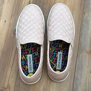 Steve Madden Blush Quilted Slip-On Shoes